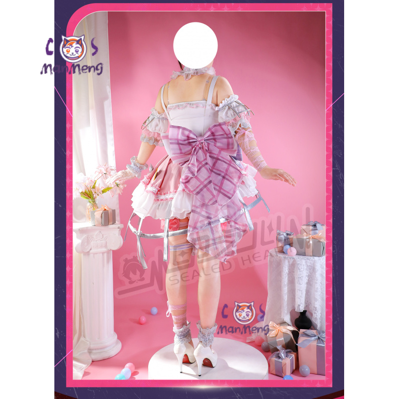 Anime Cosplay Girlfriend - 秋山美月アミア mzk アニメ PJSK コスプレ衣装女の子甘いピンクロリータドレス手袋アクセサリー小道具ハロウィンクリスマスギフト