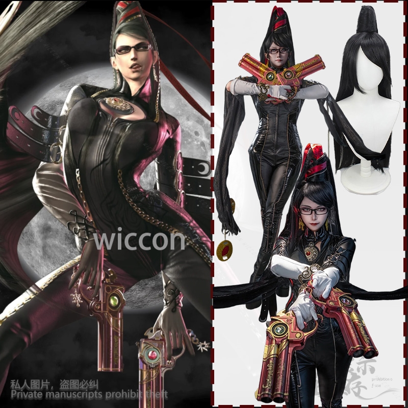 Anime Cosplay Bodysuit - ゲームベヨネッタコスプレアニメ衣装背中の開いたフルボディスーツセクシーな黒ゴシックジャンプスーツハロウィンロールプレイ Jirai Kei パンク Dom