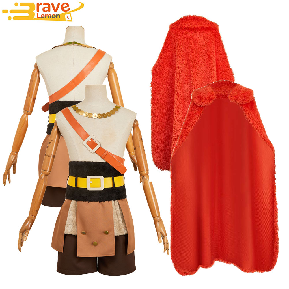 Anime Cosplay Luffy - エルバフ変装ファンタジールフィコスプレ衣装マント革スーツ大人男性用アニメ服ハロウィンカーニバルパーティースーツ