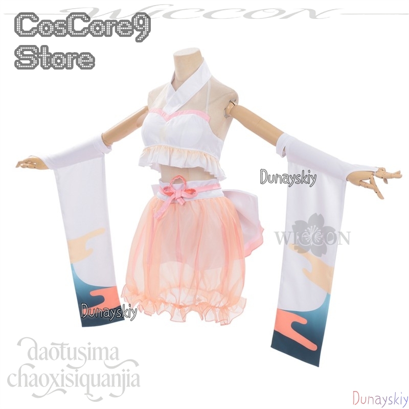 Anime Cosplay Kostüm - 月宮月宮カンシャサイ衣装新しい衣装かわいいフレッシュピンク水着ビキニハロウィンコスプレアニメ月宮月宮！