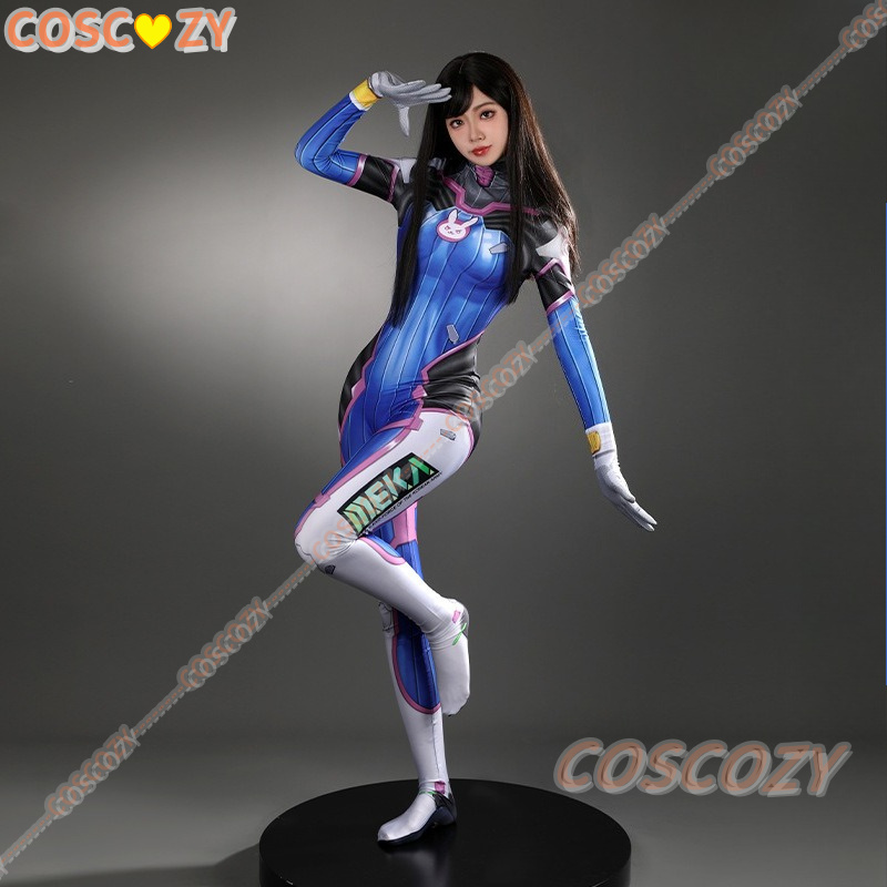 Anime Cosplay Bodysuit - 女性用DVAコスプレ衣装、シューティングゲームキャラクター、メカスタイルのバトルボディスーツ、アニメコンベンションやロールプレイ活動に最適