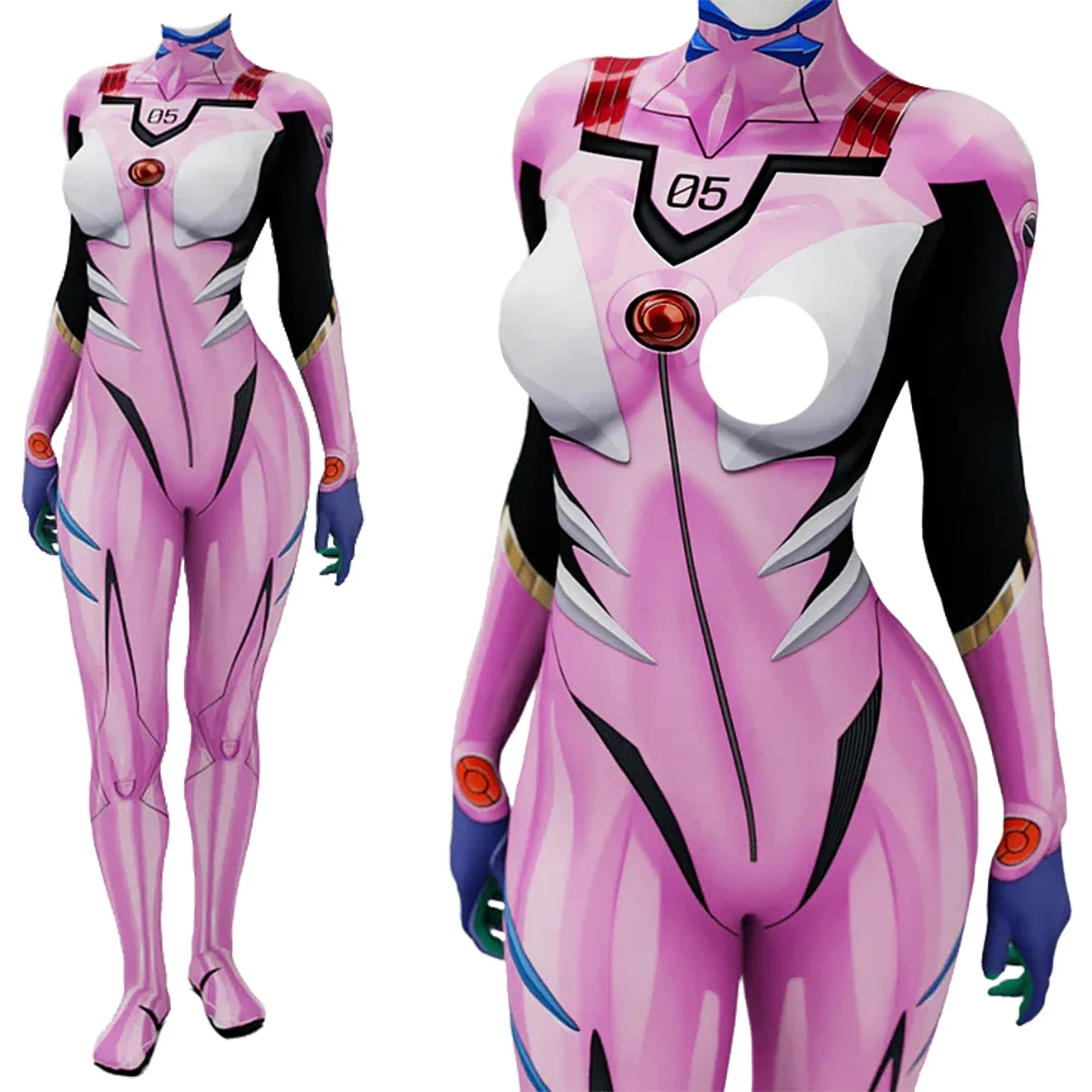 Anime Cosplay Bodysuit - アニメEVA 05 マキナミ コスプレ衣装 スーパーヒーロー 女性
