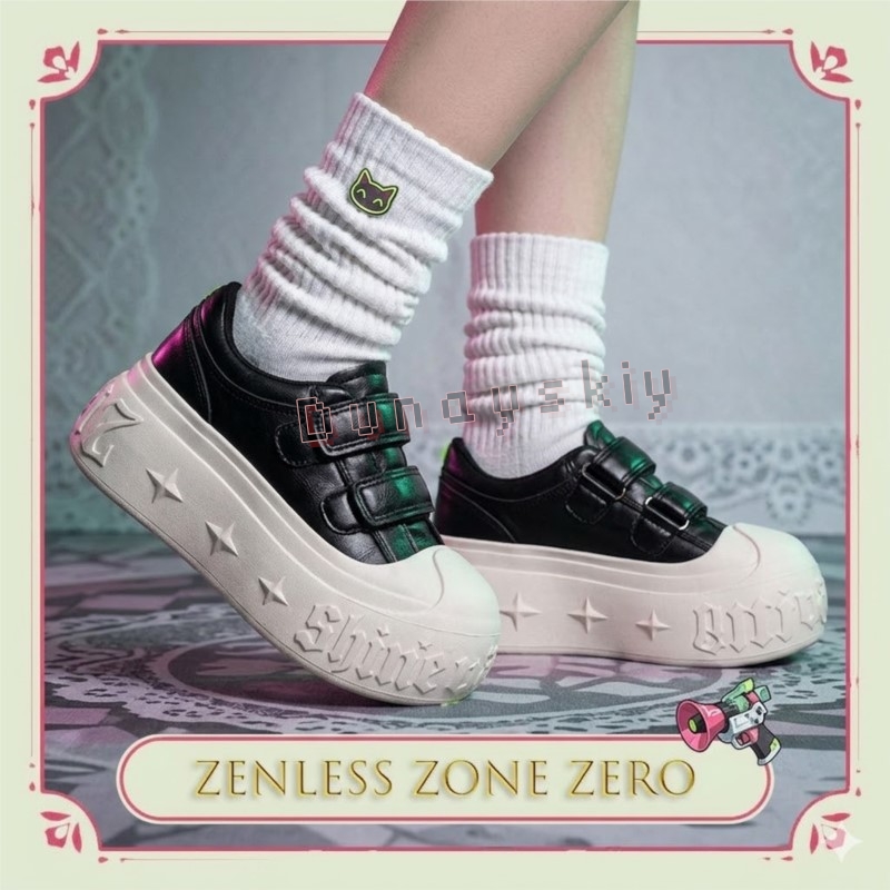 Cosplay Anime Shoes - Zenless Zone Zero Sunna コスプレ靴アフタヌーンティーブレイクパーティーアニメゲームロールプレイ衣装女性厚い底身長増加
