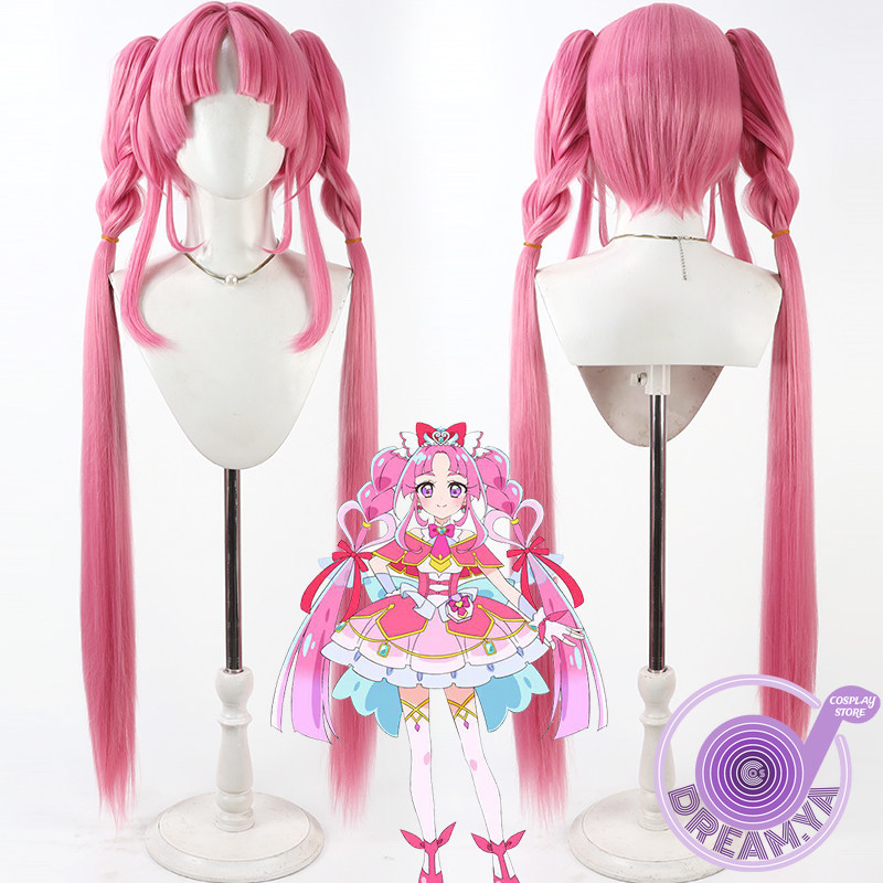 Anime Cosplay Pink - 小林美久る コスプレウィッグ ピンク ロング 人工毛 耐熱性