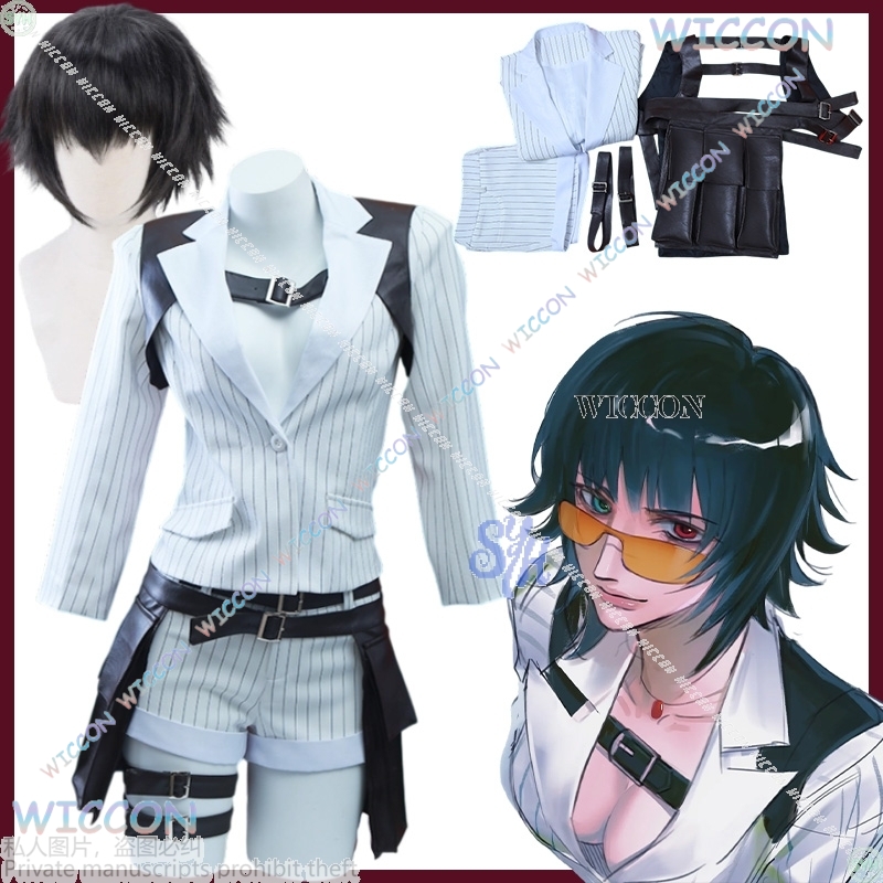 Anime Cosplay Girlfriend - アニメコスチューム パンク セクシー Vネック クロップトップ ゲーム