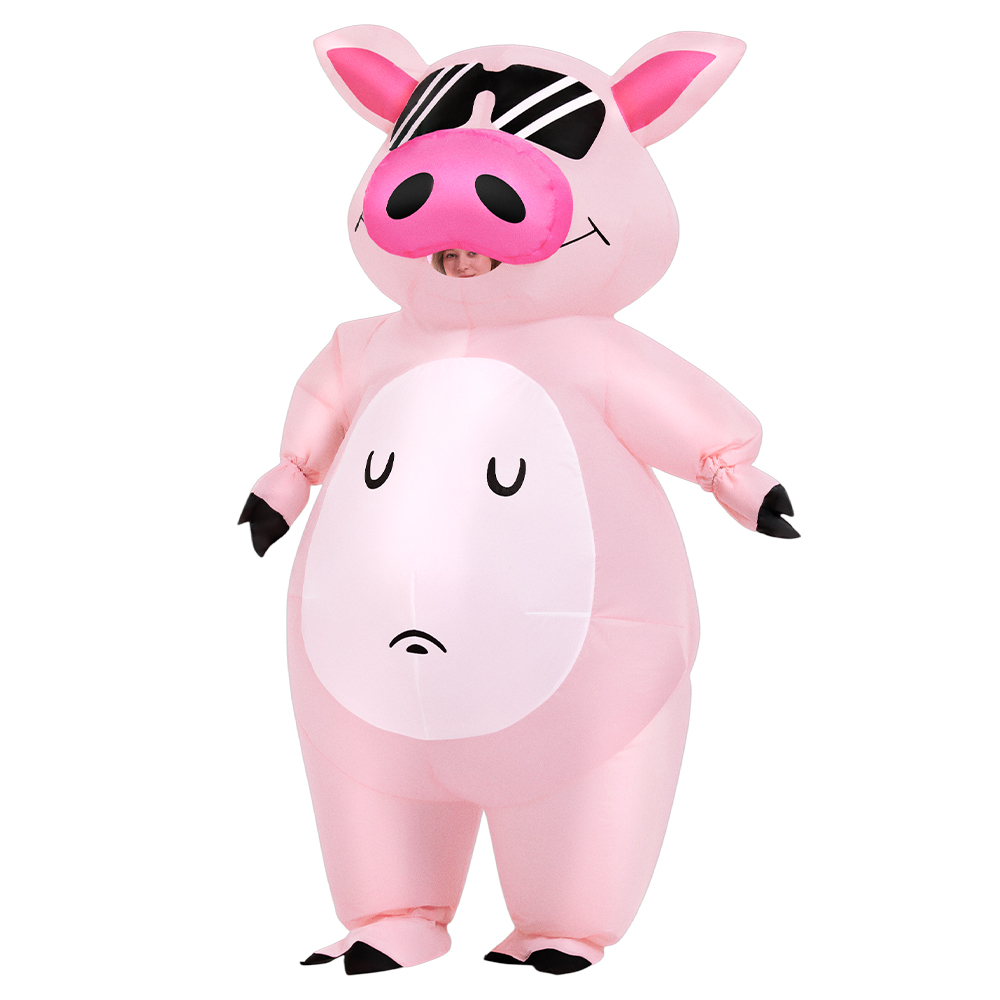 漫画動物子豚のインフレータブルコスチューム アニメピンクスー - Costume Anime Cosplay のレビューと価格