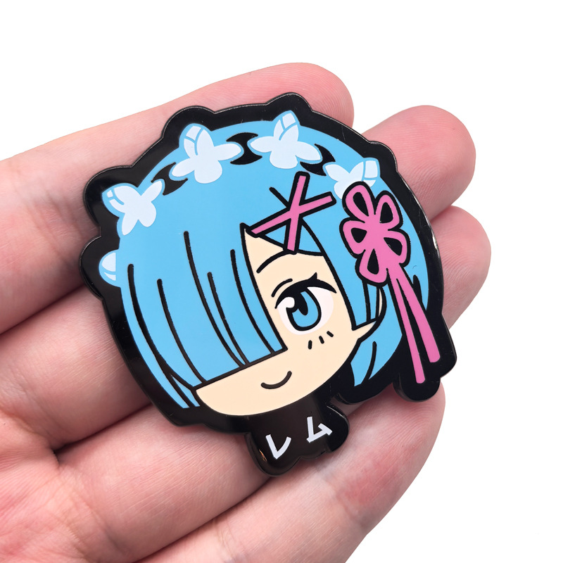 ラムレムメタルバッジアニメ再：ゼロから始める異世界生活ピンか - Anime Cosplay Rem のレビューと価格