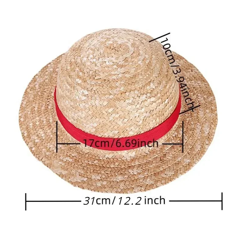 ルフィ麦わら帽子ワンピース漫画コスプレキャップアクセサリー日 - One Piece Straw Hat のレビューと価格