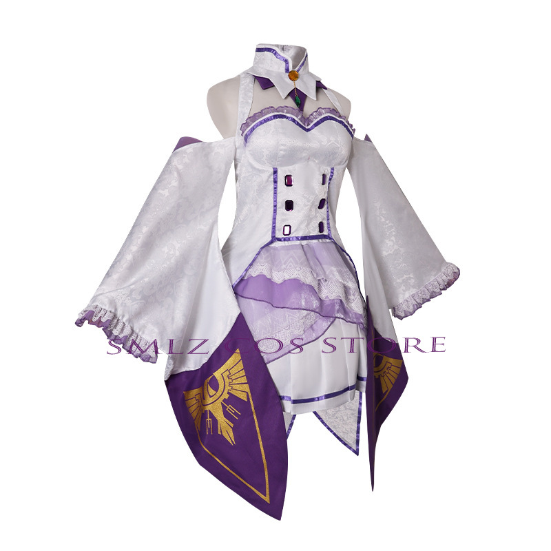 エミリアコスプレアニメ再ゼロカラハジメル異世界生活衣装白制服 - Costume Anime Cosplay のレビューと価格
