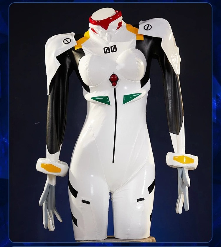 綾波レイ プラグスーツ コスプレ衣装 ホワイト PU レザー - Anime Cosplay Bodysuit のレビューと価格