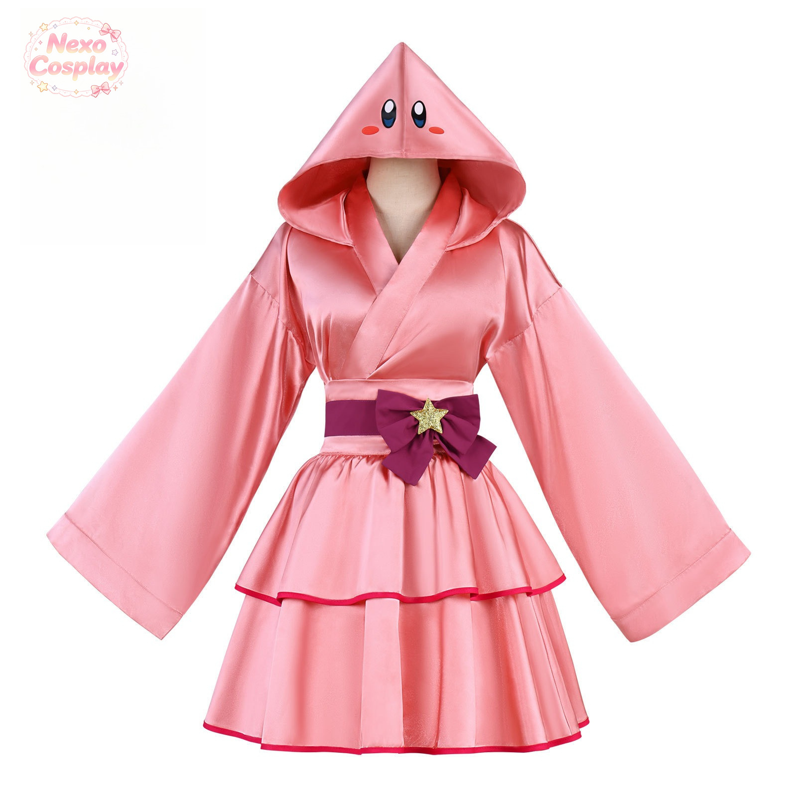 ピンクボール コスプレ衣装 ピンクガール フード付き着物スカ - Anime Cosplay Pink のレビューと価格