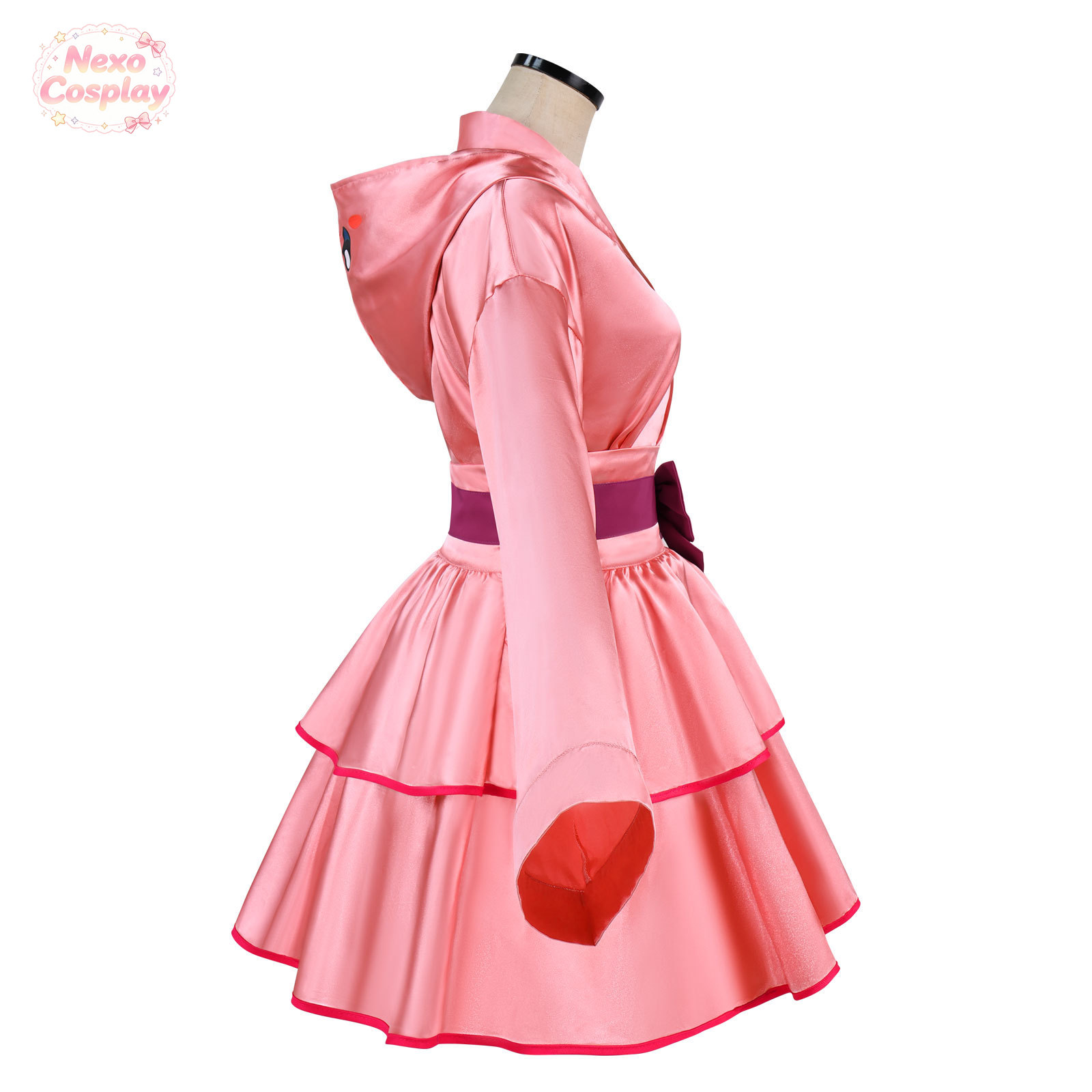 ピンクボール コスプレ衣装 ピンクガール フード付き着物スカ - Anime Cosplay Pink のレビューと価格