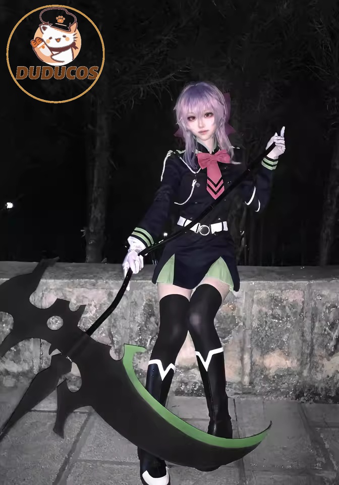 アニメ終わりのセラフ柊シノアコスプレ衣装織里のセラフ軍服ドレ - Anime Cosplay Mujer のレビューと価格