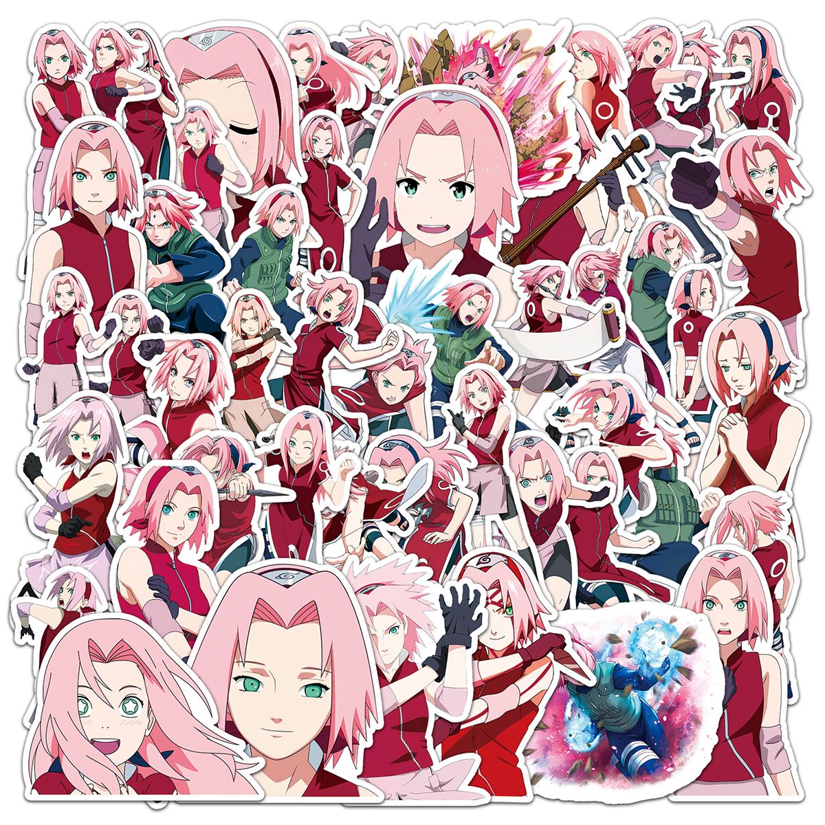 ナルト春野サクラ漫画かわいい 50 個ステッカーかわいい 2 - Anime Cosplay Easy のレビューと価格