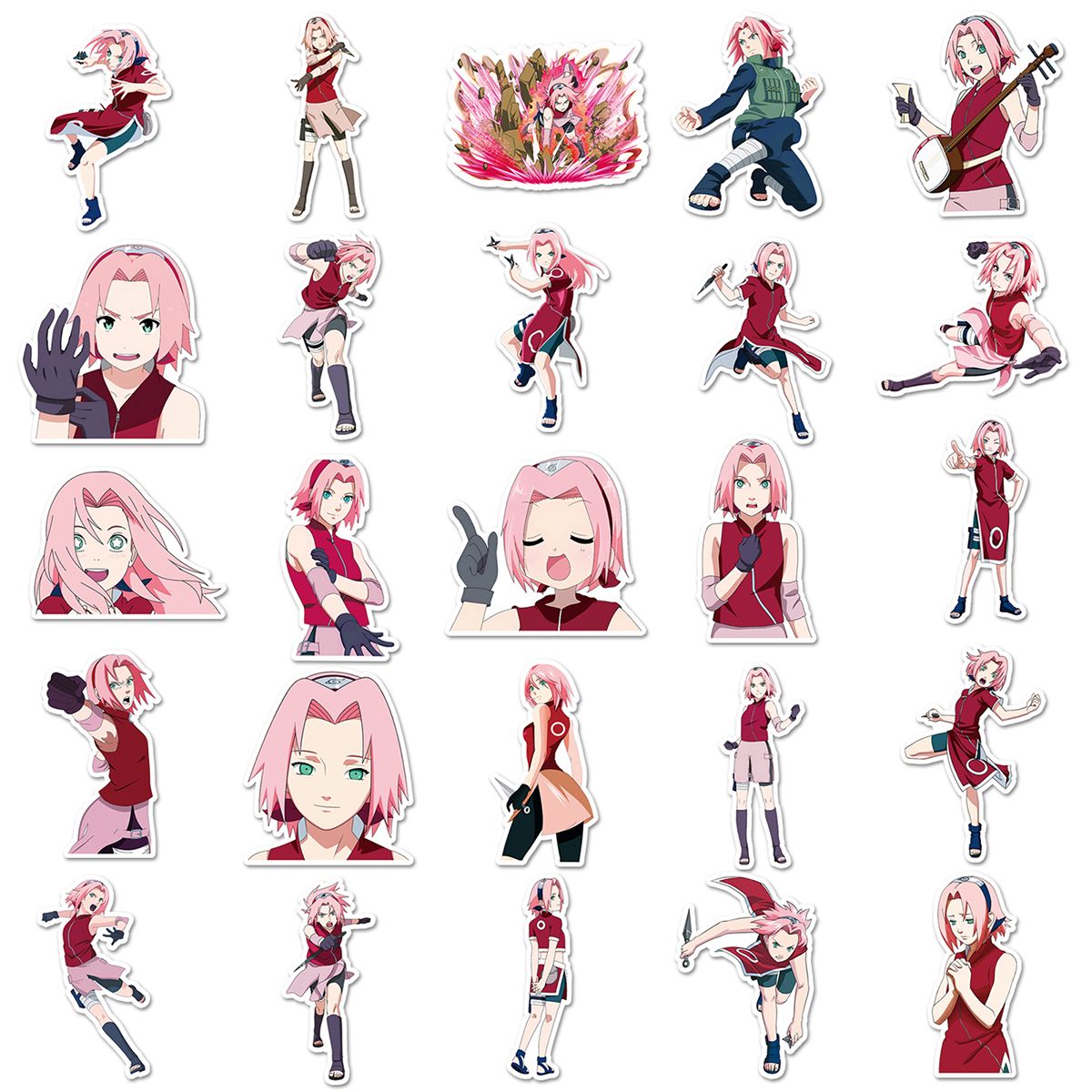 ナルト春野サクラ漫画かわいい 50 個ステッカーかわいい 2 - Anime Cosplay Easy のレビューと価格
