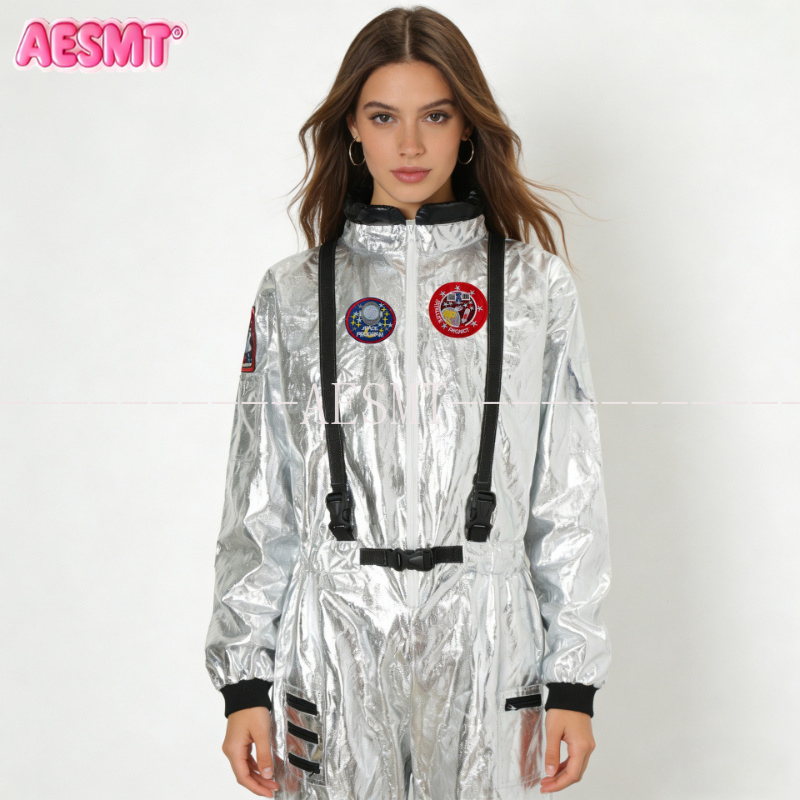 宇宙飛行士宇宙服コスプレ衣装消防士ジャンプスーツワンピースボ - Anime Cosplay Bodysuit のレビューと価格