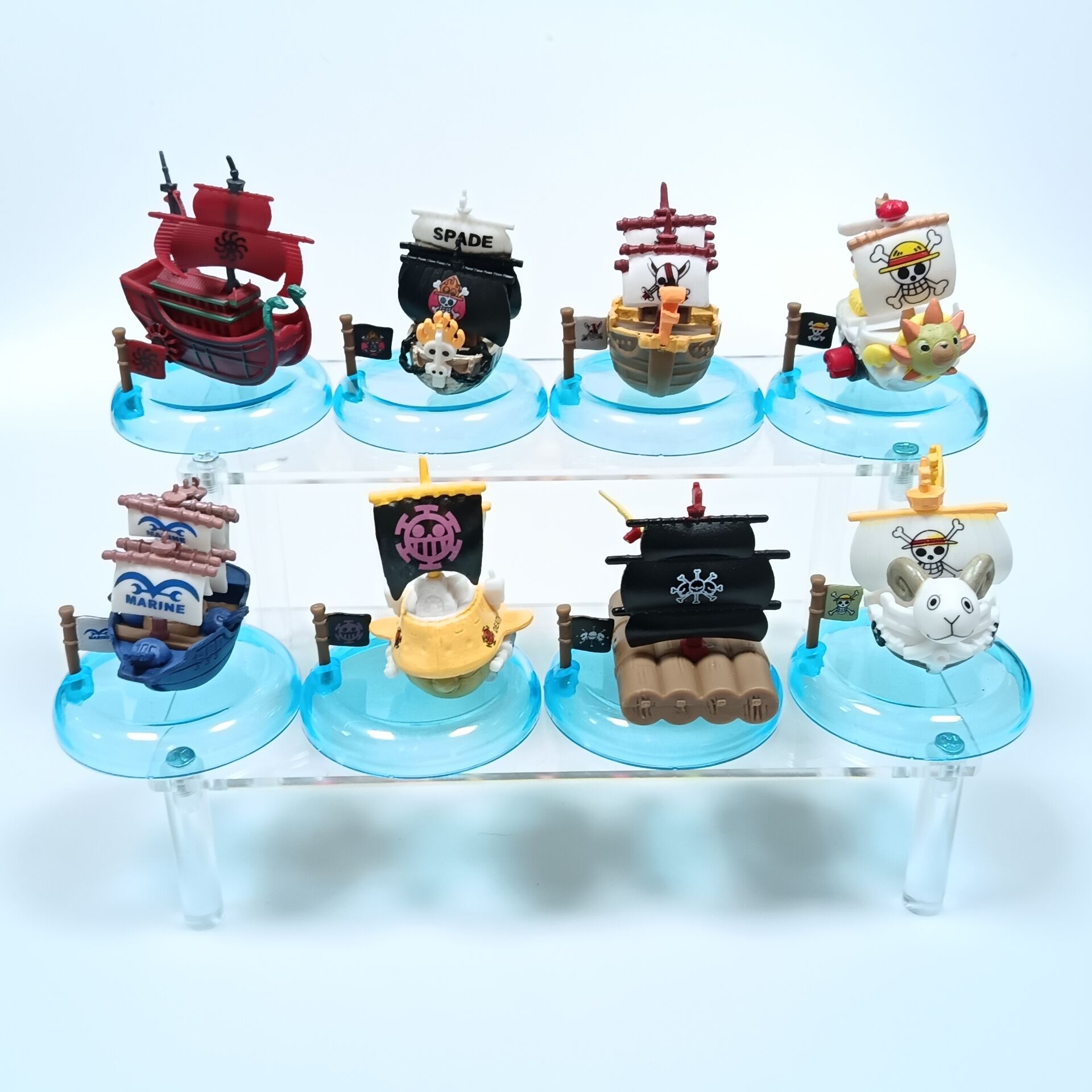 8隻の海賊船麦わら帽子ロード梅の花朗報サン黒ひげブラインドボ - One Piece Straw Hat のレビューと価格