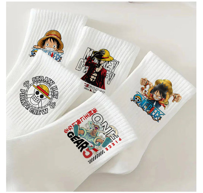 男女兼用薄手カーフソックス アニメ ワンピース ルフィ アン - Anime Cosplay Luffy のレビューと価格