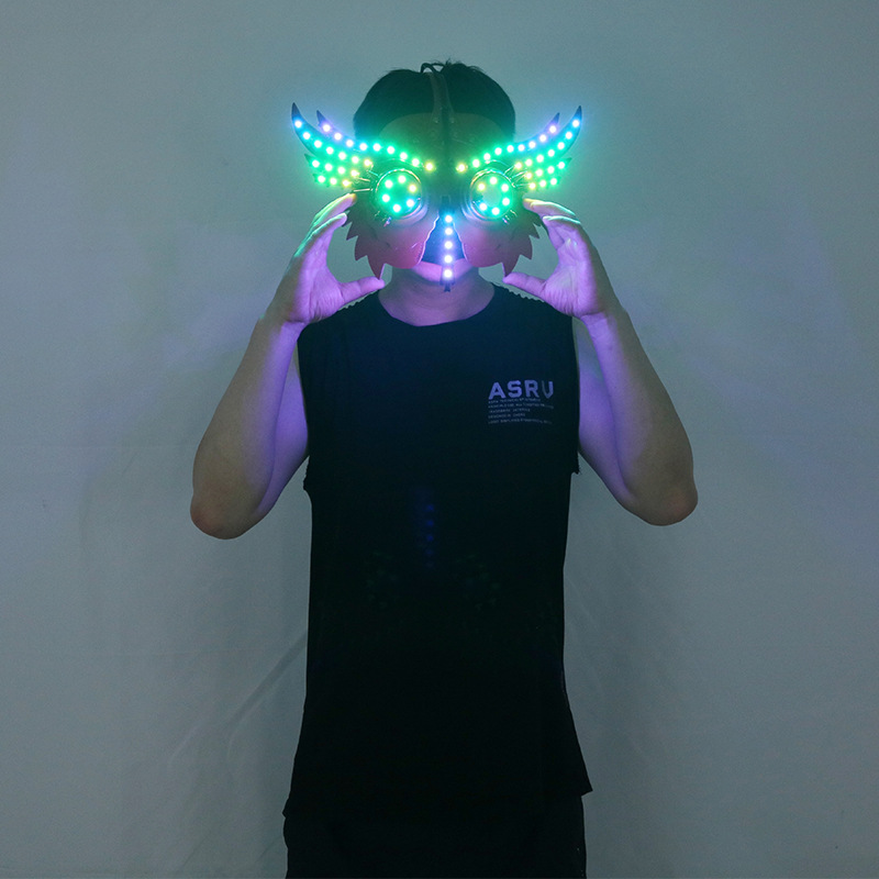 ハロウィーン LED フクロウマスク、光るヘッドマスク、カラ - Anime Cosplay Face のレビューと価格