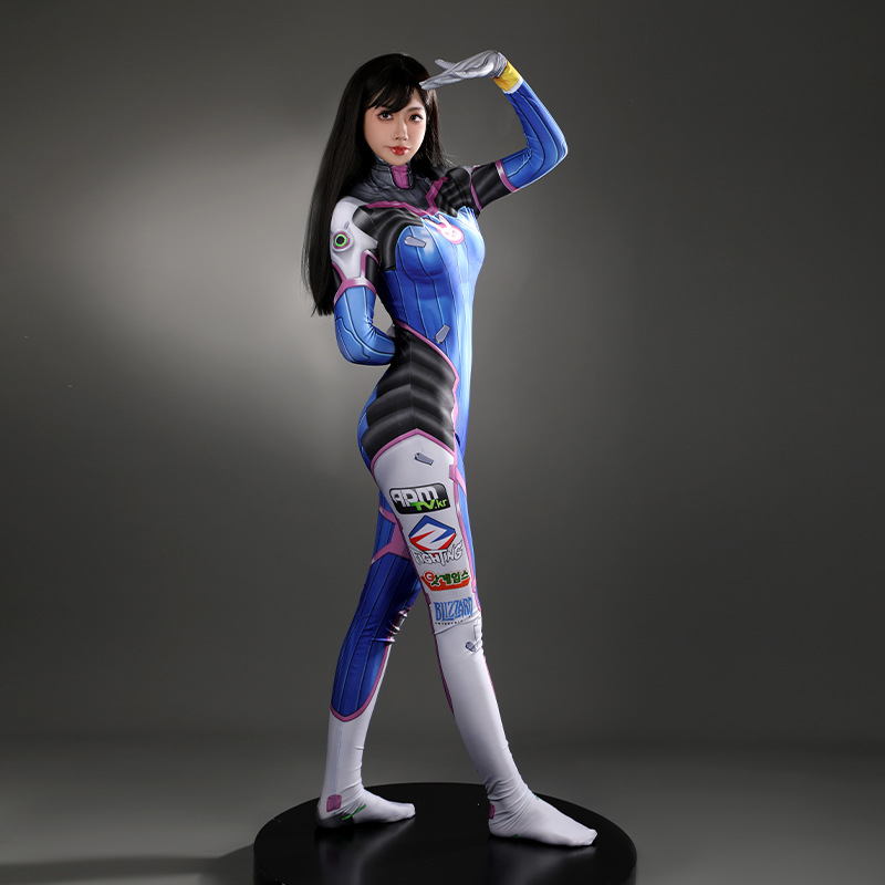 女性用DVAコスプレ衣装、シューティングゲームキャラクター、 - Anime Cosplay Bodysuit のレビューと価格