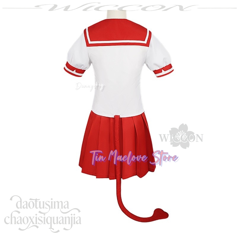 クララ・ヴァラックの衣装 かわいい JK 制服 赤いドレス  - Anime Cosplay Kostüm のレビューと価格