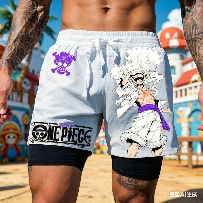 ワンピースアニメ ホワイト ダブルレイヤー ランニングショー - One Piece Straw Hat のレビューと価格