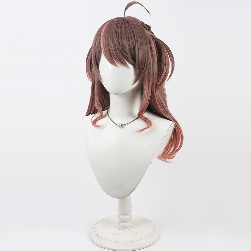 夏色祭りコスプレウィッグ Vtuber ブラウンピンク人工毛 - Anime Cosplay Pink のレビューと価格